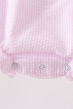 Pink lemon ruffle gingham bubble