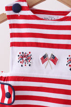 Red stripe flag fireworks embroidery jonjon