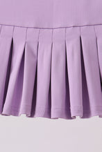Purple pleated skort