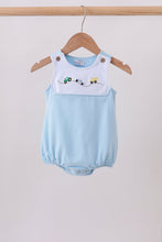 Blue Vehicle Embroidered Bubble - ARIA KIDS