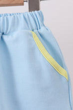 Blue Vehicle Embroidered Set