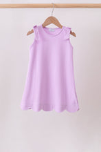 Purple Scalloped Bow Dress - ARIA KIDS