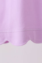 Purple Scalloped Bow Dress - ARIA KIDS