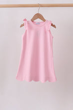 Pink Scalloped Bow Dress - ARIA KIDS