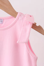 Pink Scalloped Bow Dress - ARIA KIDS
