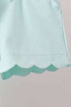 Mint Scalloped Shorts Set - ARIA KIDS