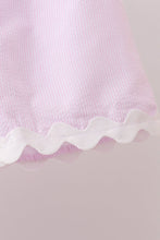 Pink Seersucker Stripe Scalloped Shorts Set - ARIA KIDS