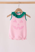 Pink Jack-O-Lantern applique bubble