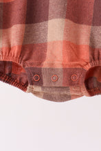 Rust Plaid Button Down Bubble
