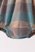 Teal Plaid Ruffle Bubble