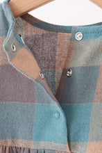 Teal Plaid Ruffle Bubble