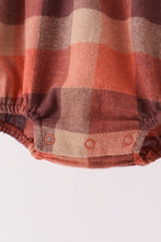 Rust Plaid Ruffle Bubble
