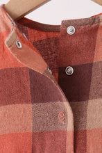 Rust Plaid Ruffle Bubble