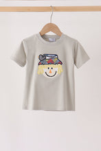 Gray Scarecrow Embroidery Top