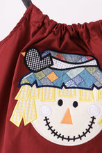 Maroon Scarecrow Embroidery Bloomer Set