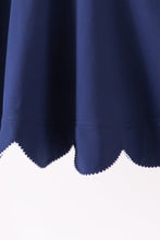 Navy Scalloped Dress