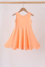 Coral Scalloped Dress
