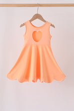 Coral Scalloped Dress