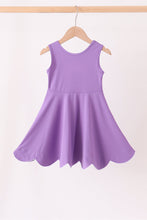 Purple Scalloped Dress