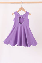Purple Scalloped Dress