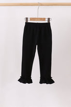 Black ruffle pants