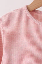 Pink scalloped pants set