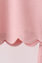Pink scalloped pants set