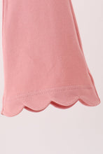 Pink scalloped bell pants