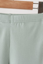 Sage scalloped bell pants