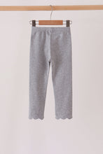 Grey scalloped leggings