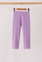 Deep violet scalloped leggings