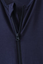 Navy zipper bamboo anti-slip romper