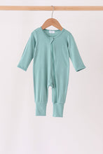 Sage zipper bamboo romper