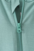 Sage zipper bamboo romper