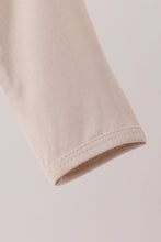 Beige zipper bamboo romper