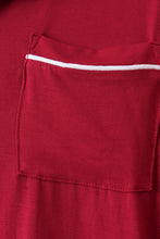 Burgundy bamboo mom pajama set – view 4