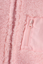 Pink fleece zipper jacket