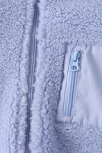 Blue fleece zipper jacket