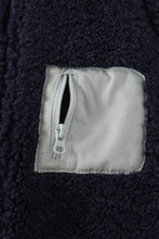Navy fleece zipper jacket
