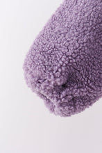 Purple fleece zipper jacket