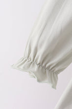 Sage turkey embroidery ruffle pants set