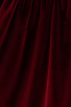 Maroon velvet bow dress