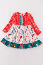 Platinum Red christmas plaid ruffle dress - ARIA KIDS