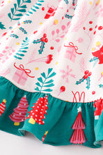 Platinum Red christmas plaid ruffle dress - ARIA KIDS
