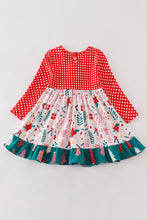Platinum Red christmas plaid ruffle dress - ARIA KIDS