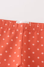 Platinum rust dot ruffle girl pants - ARIA KIDS