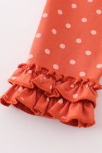 Platinum rust dot ruffle girl pants - ARIA KIDS