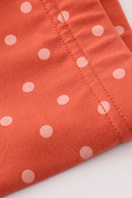 Platinum rust dot ruffle girl pants - ARIA KIDS
