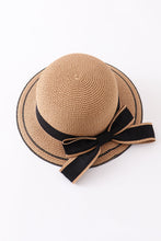 Black bow straw hat mommy&me
