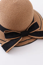 Black bow straw hat mommy&me